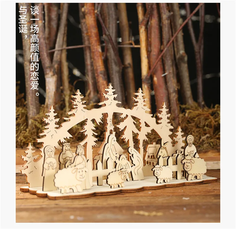 Новогоднее шитье Снеговик Рождественское украшение детские подарки игрушки для дома рождественские украшения деревянная церковь для стола декоративные