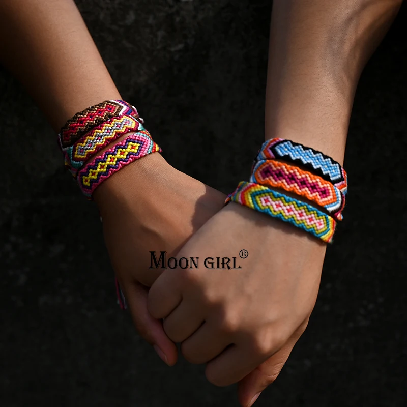 begroting Trend Disciplinair Bohemian Touw Geweven Vriendschap Armband Voor Vrouwen Mode Gevlochten  Handgemaakte Gekleurde Draad Boho Armbanden Voor Meisjes Polsbandjes|Amulet  armband| - AliExpress