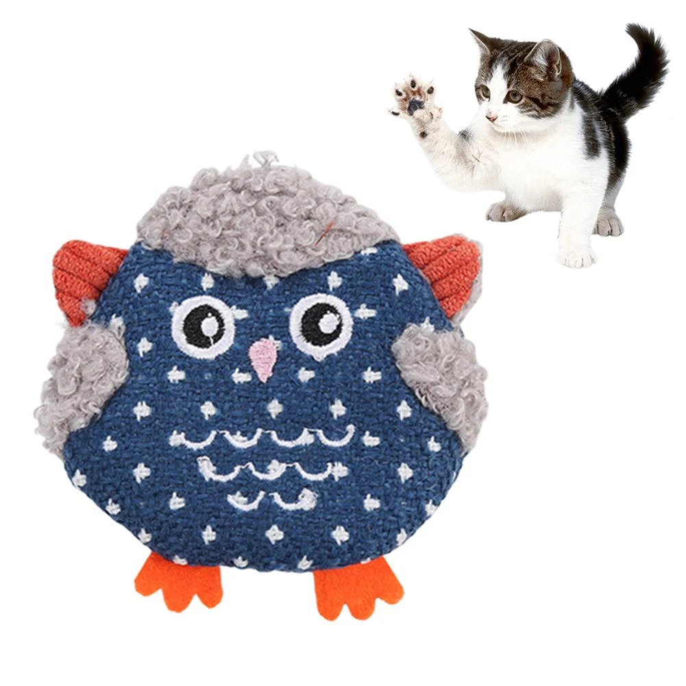 Jouet Interactif En Forme De Hibou Chat Animal Domestique Chaton Poupee En Peluche Chat Morsure Resistant A La Morsure Aliexpress