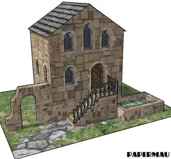 

23x20.5x15cm Paper Crafts Italian Village 3D Paper Model Sandbox Architectural Scene Handmade DIY Model Toys for Children Adults