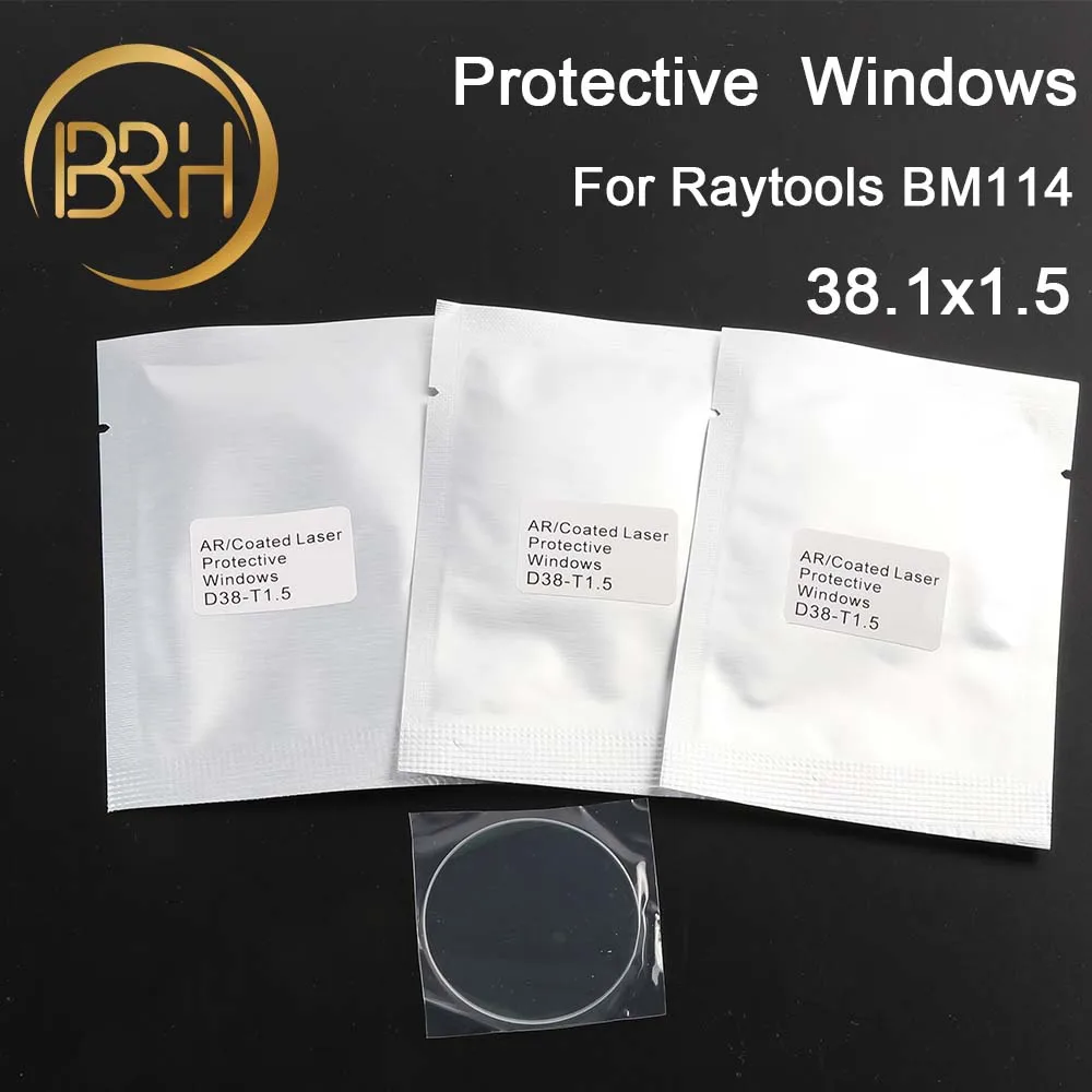 BRH 10 шт./лот Raytools лазерные защитные линзы/Windows 38,1*1,5 мм/1,6 мм 211LCG0009 для Raytools BM114 волоконный станок для лазерной резки