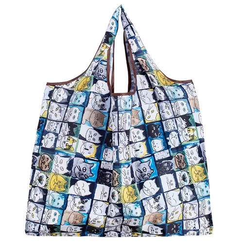 Big Size Thick Nylon Large Tote ECO Reusable Polyester Portable Shoulder Women's Handbags Folding Pouch Shopping Bag Foldable - Image 20