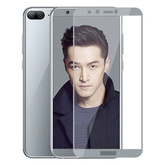 Gray Протектор экрана для Huawei Honor 9 Lite V9 V10 закаленное защитное стекло на Honor 9 Light V 9 10 9 Lite полная крышка защитная пленка - Цвет: Gray