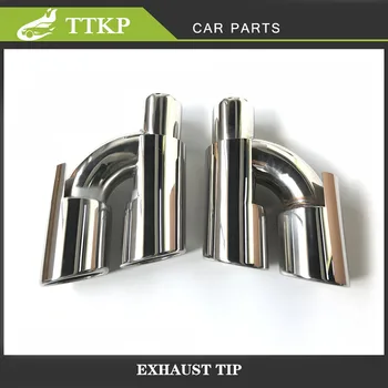 

Stainless steel automatic rear pipe end with four exhaust muffler tips for 09-13 Porsche Panamera