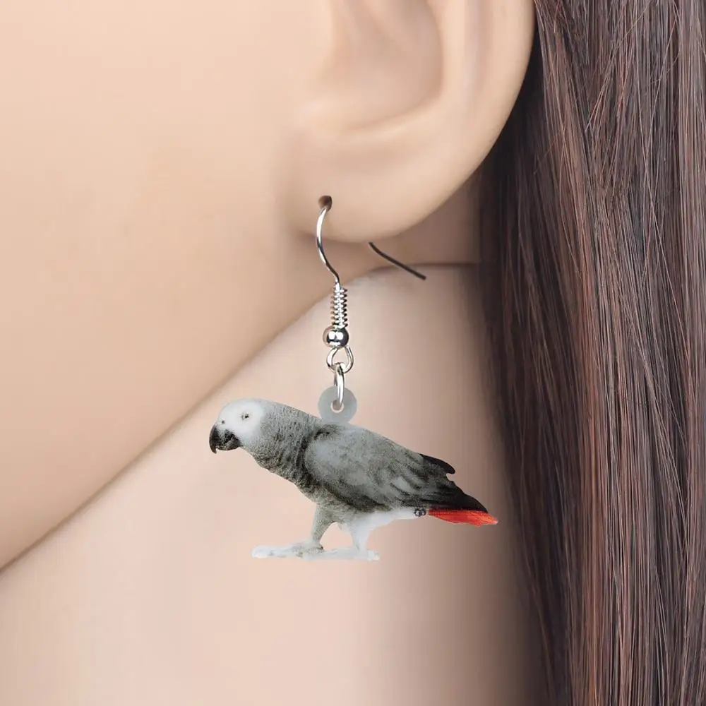 Orecchini Pappagallo Macaw In Acrilico DUOWEI | Gioielli Colorati Per