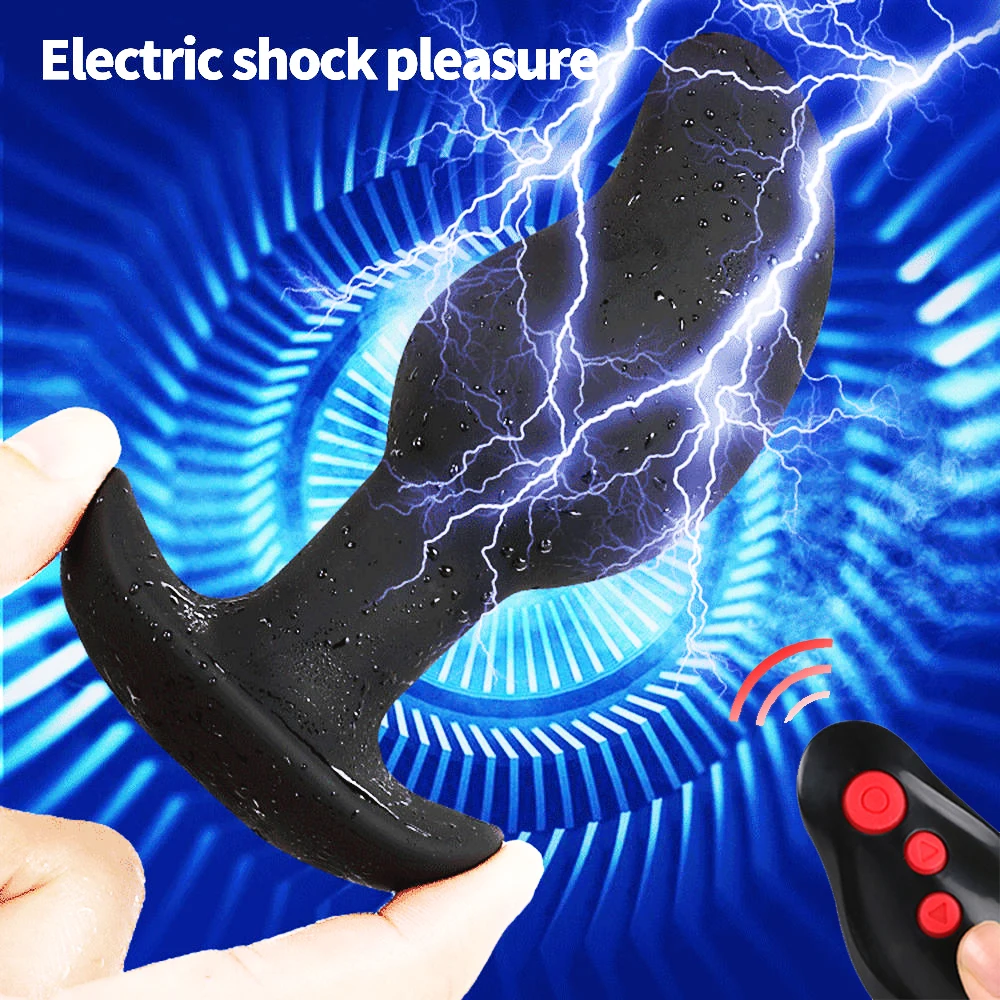 Electro Shock Anal Plug Vibrator Remote Control Dildo Vibrator E-stim G-spot Men Prostate Massage Big Butt Plug Vibrator Sex Toy - 2