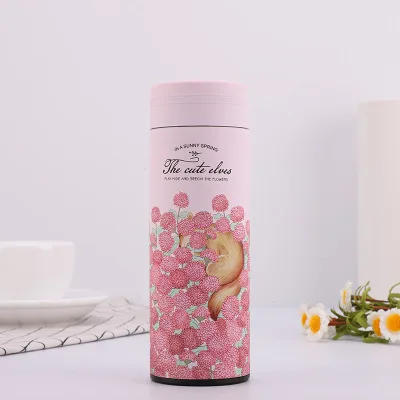 Double Wall Stainless Steel Straight Cup 500ml Thermos Cup Coffee Tea Milk Travel Mug Thermo Bottle Gifts Thermocup