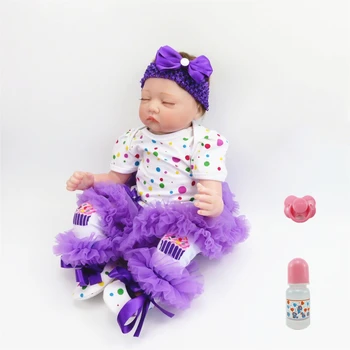 

55cm Christmas Reborn Baby Dolls Silicone Cute Soft playmate Doll gifts For kids photography props Christmas birthday gifts