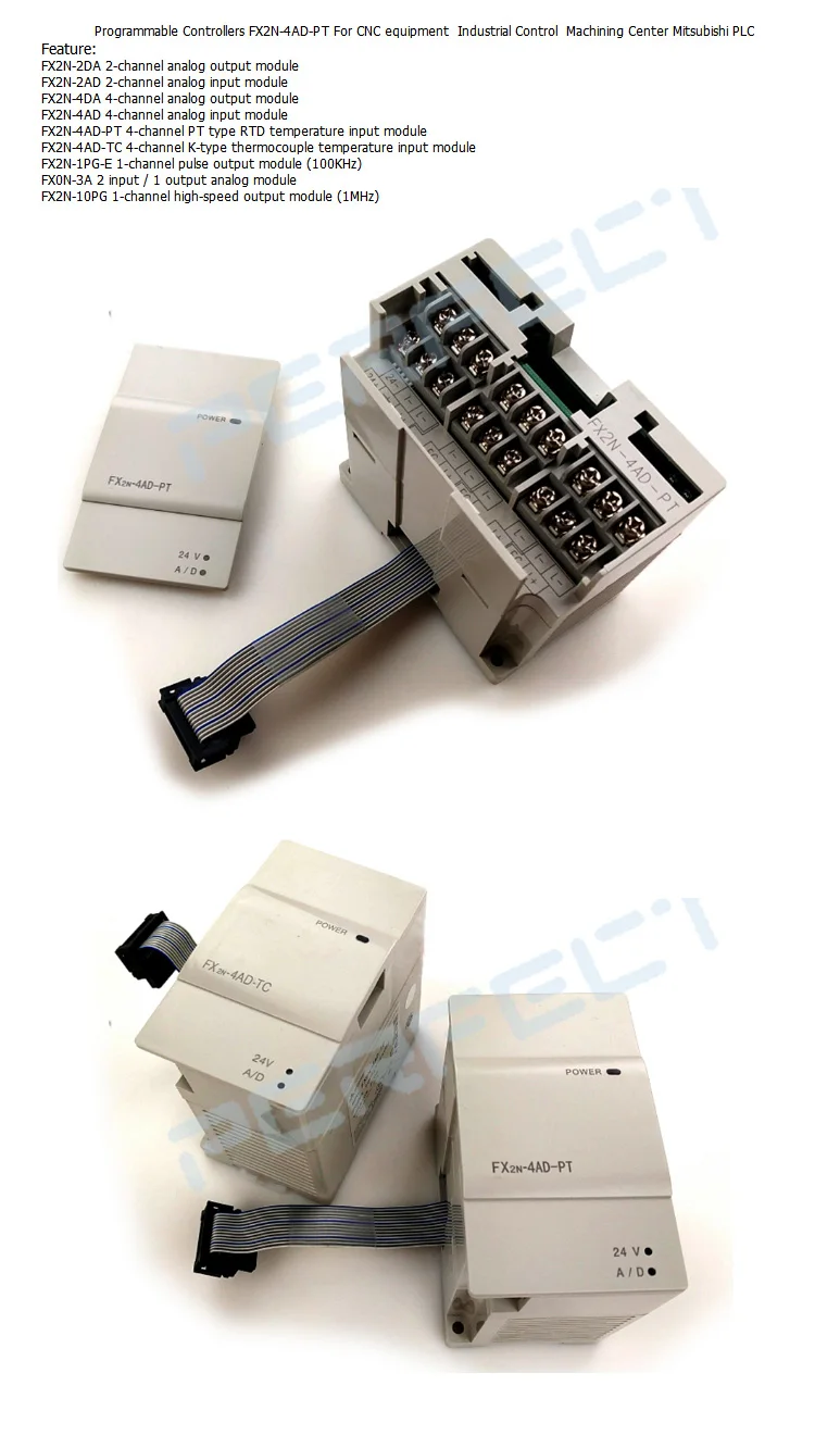 PLC FX2N-4AD-PT для ЧПУ оборудования промышленного управления обрабатывающий центр Mitsubishi аналоговый с ПЛК Входной модуль
