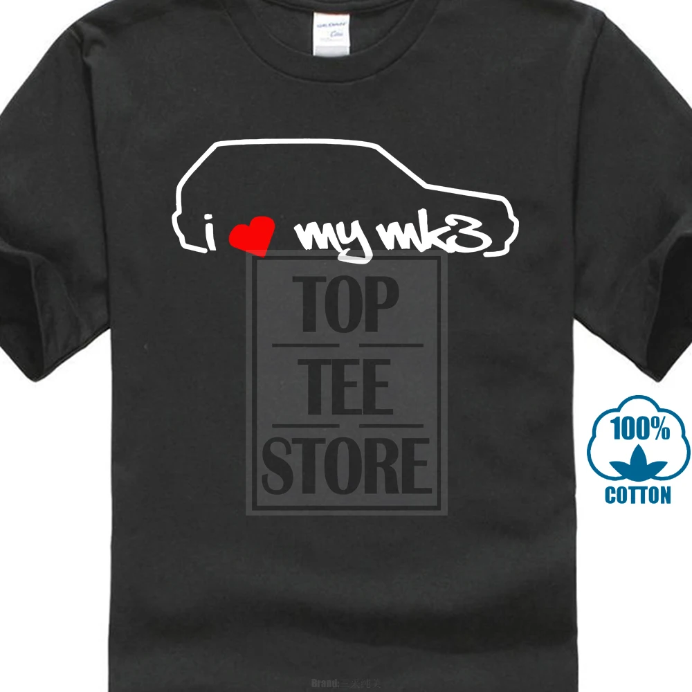 

I Love My Mk3 Golf 3 T Shirt Sticker Set Gti Vr6 Edm Tuning Styling 100% Cotton Fashion T Shirts 011565