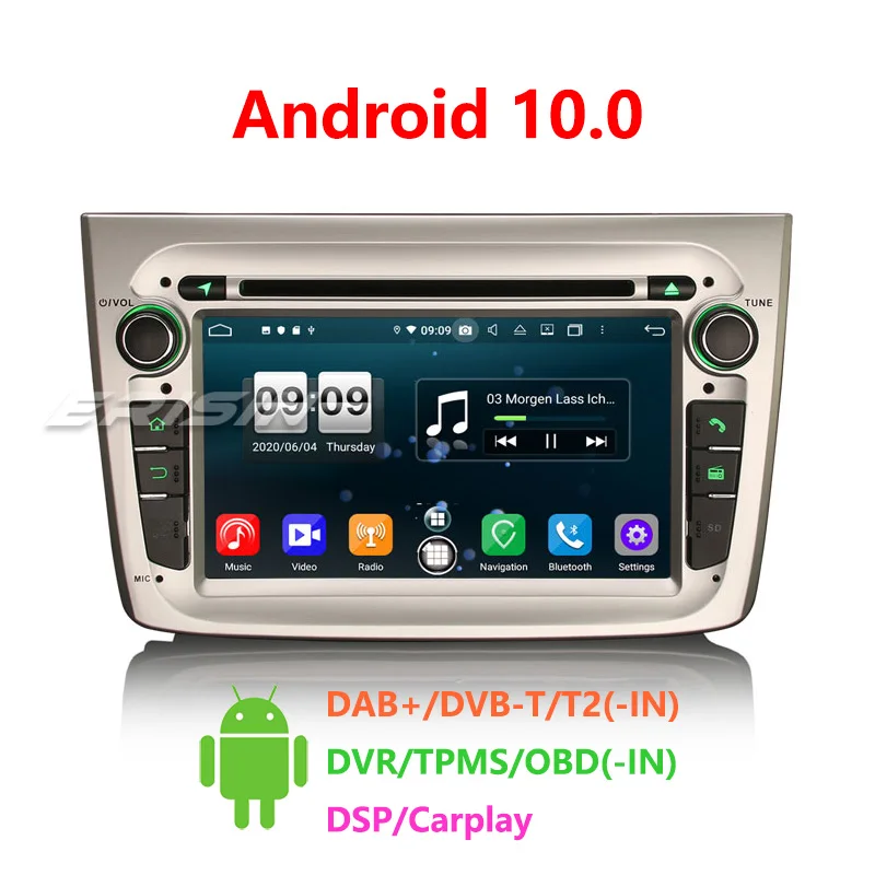 Pumpkin 7" Android 10.0 Autoradio GPS Navi mit DAB 2 DIN Bluetooth USB 4GB 64GB