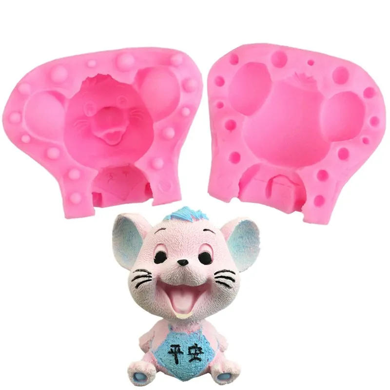 Xixing милый 3D мышь в форме DIY силиконовый сахар поворотный плесень кухонные принадлежности украшения торта инструмент шоколадный пудинг штукатурка плесень