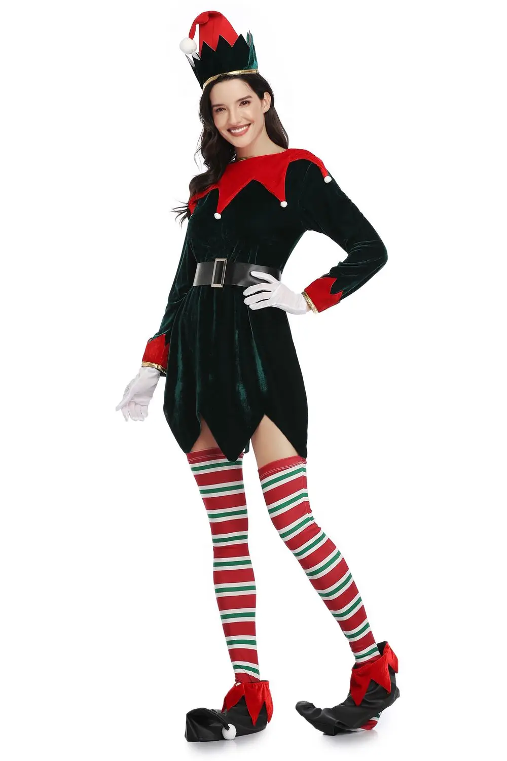 Men's ELF Christmas Helper Xmas Party Fancy Dress Costume 26025 