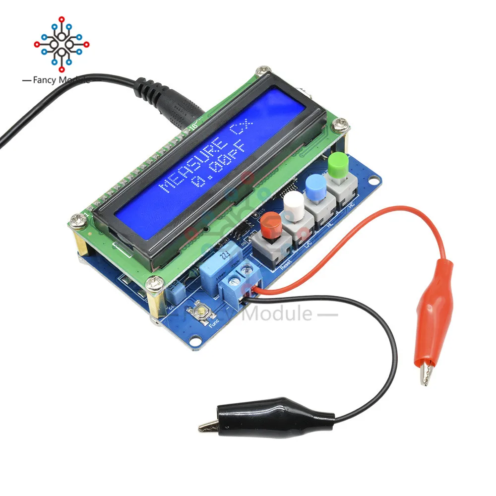 Diymore LC100-A цифровой 1602LCD Высокоточный измеритель емкости индуктивности L/C тестер конденсатора с USB к DC штекерным кабелем