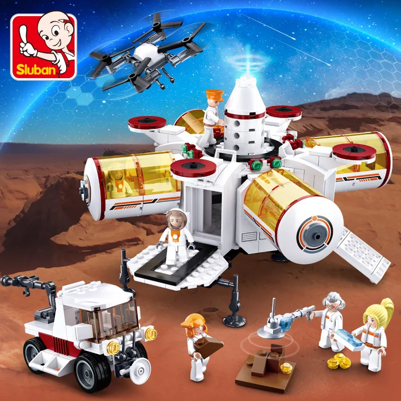 

Little Boy Interstellar Space Station Space Educational Spaceship Luban Rocket Assembled Product Category Effective Model Fight