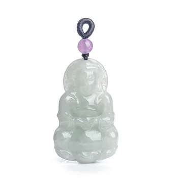 

Natural Jade GuanYin Burmese Jade Big Guanyin Jade Necklace Pendant Gift