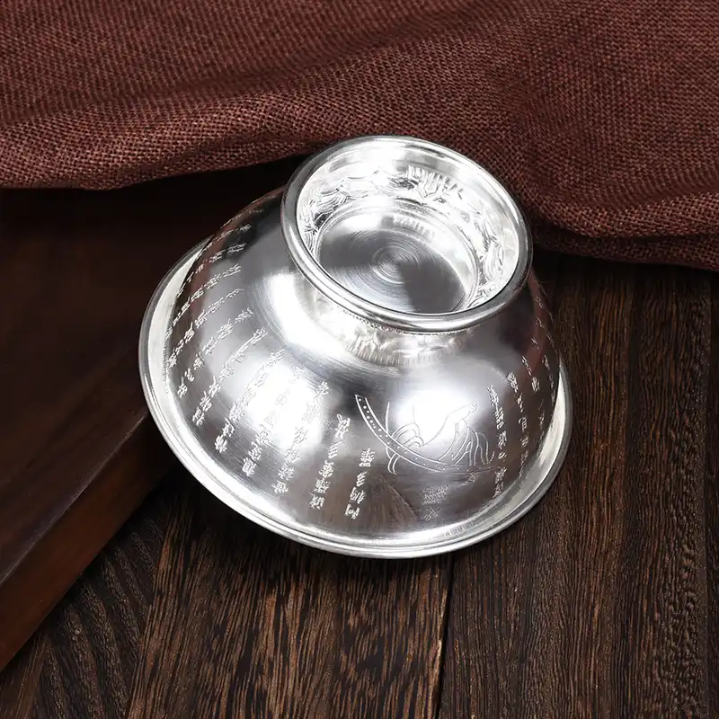 silver bowl for baby food