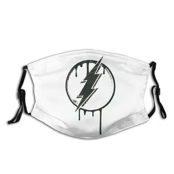 

The Flash Mouth Face Mask Flash Bolt Paint Grunge Facial Mask Kawai Funny with 2 Filters for Adult
