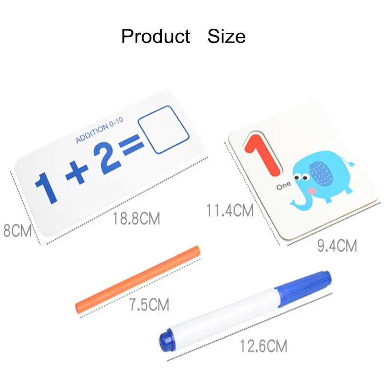 Math enlightenment teaching aids card counting stick number pairing addition and subtraction operation children toys 5