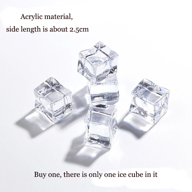 Photography Props Acrylic Simulation Ice Cube Drinks Beverages Product Photo Decoration For Photo Studio BUY 5 Free 2 photo backdrop photography auxiliary props photo reflector props