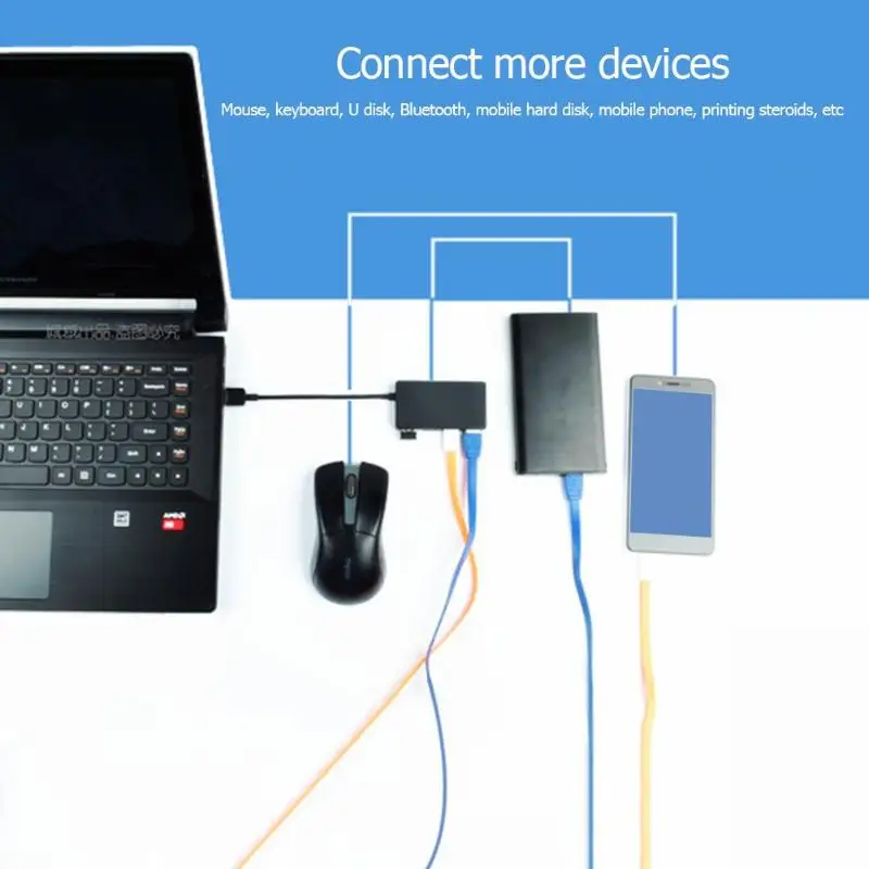 Usb-концентратор 3,0 4 порта Micro USB 3,0 концентратор разветвитель с интерфейсом питания usb-концентратор с несколькими портами высокоскоростной 5 Гбит/с Тип A 3 концентратор для ПК