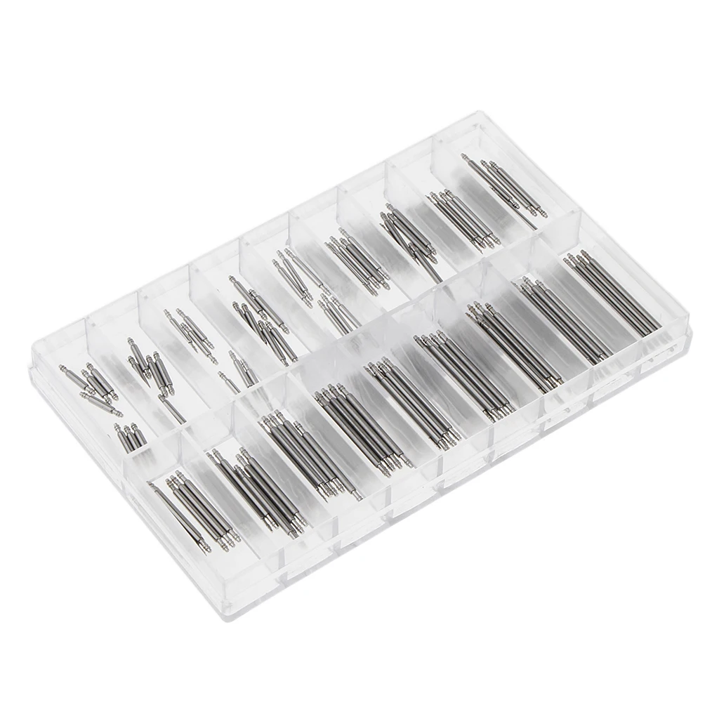 8mm-25mm Watchmakers Watch Spring Bars Strap Link Pins Stainless Steel Repair Kit Tool