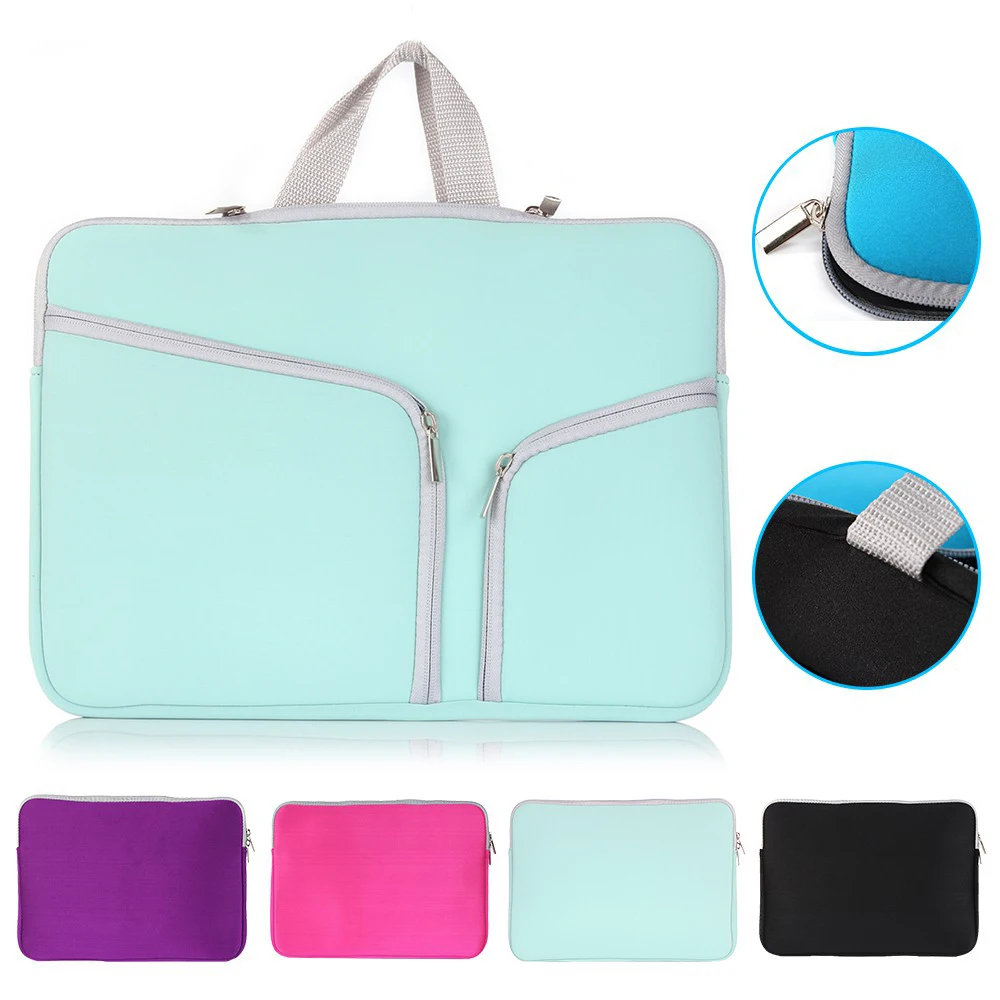 Мягкий чехол для ноутбука MacBook 11 12 13 3 15 4 дюймов Air Pro Retina двойной карман сумка на