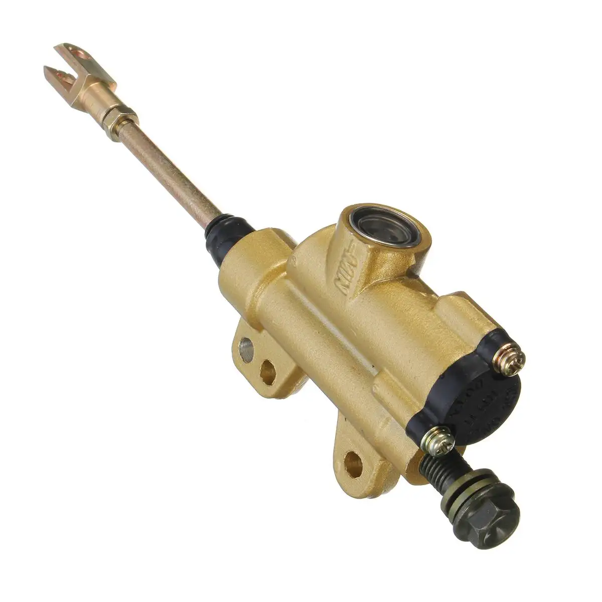 Universal Motorcycle Motorbike Rear Brake Master Cylinder Internal Oil Pot Golden Rear Foot