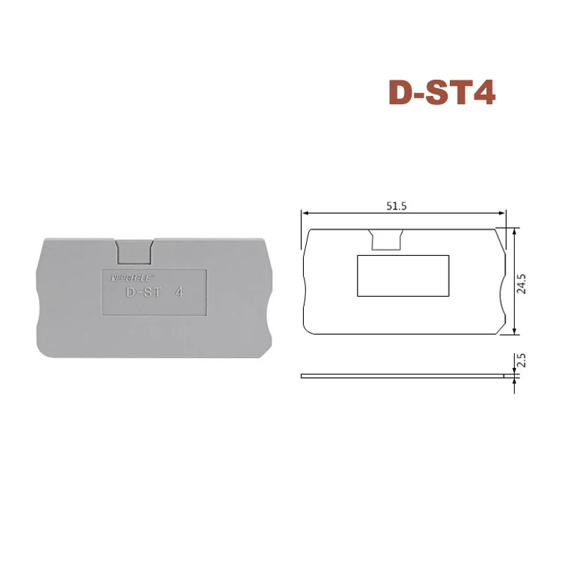 D-ST4 Spring terminal baffle size