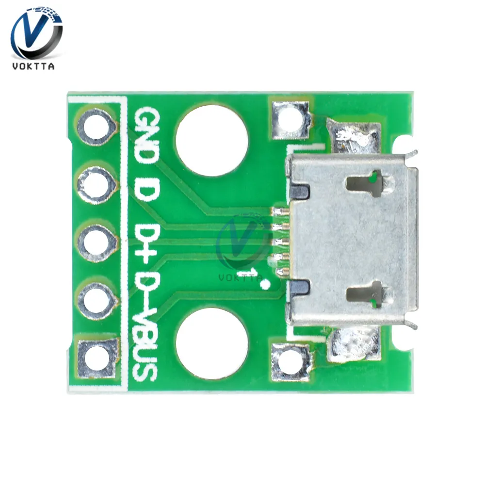 Микро-мини-usb разъем Usb 2,0 3,0 A гнездовой USB разъем для 2,54 мм DIP PCB адаптер конвертер плата панель модуль