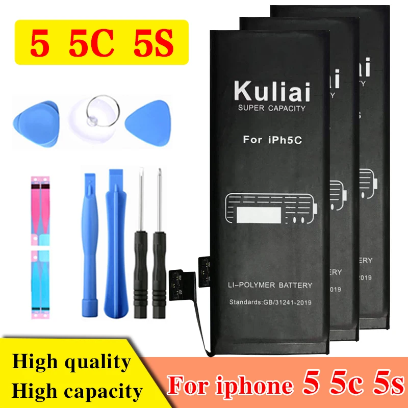 Kuliai оригинальная литиевая батарея для iPhone5 5S 5C Внутренняя телефона iPhone 5G сменные