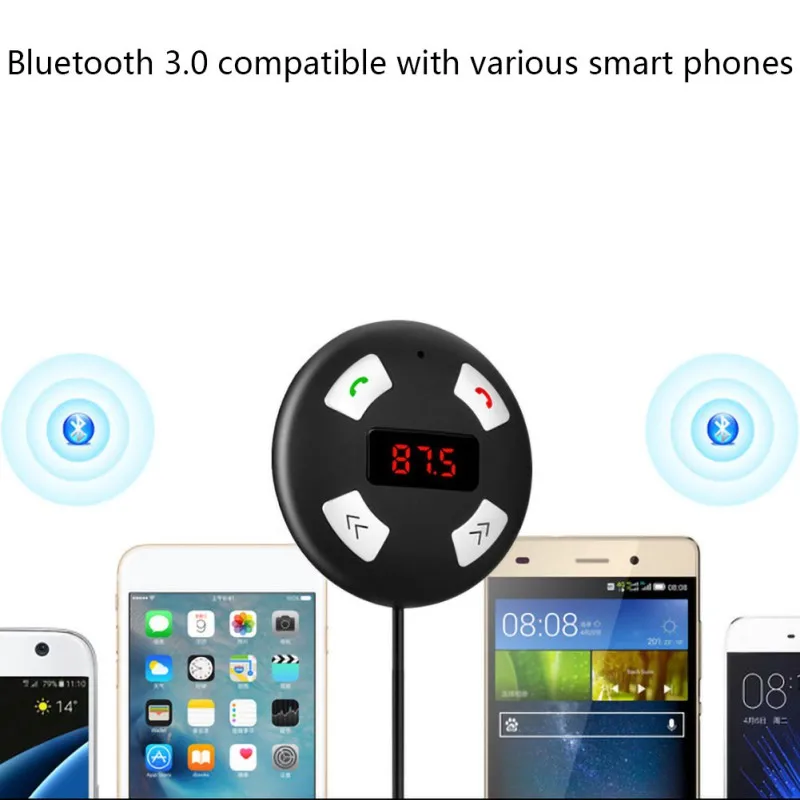 Bluetooth автомобильный FM передатчик Handsfree автомобильный комплект беспроводной Bluetooth динамик телефон музыкальный плеер Солнцезащитный козырек клип динамик телефон