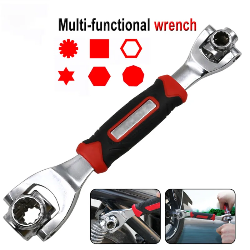 

48 6 in 1 bionic Wrench Tools Socket Works with Spline Bolts Torx 250 mm 360 Degree -Point Universial Furniture Car Repair