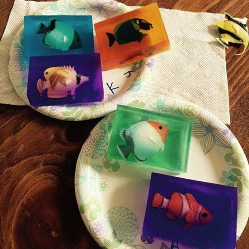 12 шт DIY плавающие пластиковые тропические рыбки аквариумные украшения Детские Игрушки для ванны