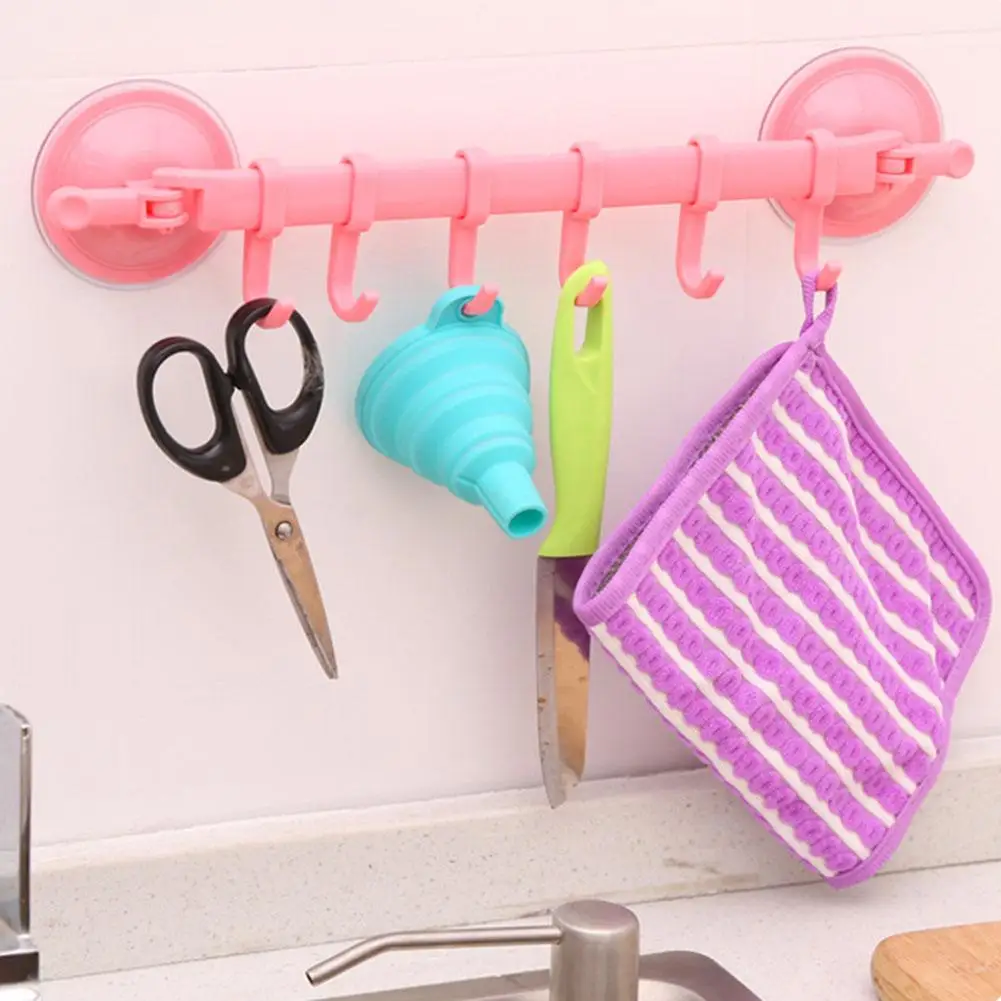 Multifunctional Strong Suction Cup Towel Hanger Kitchen Bathroom Storage Rack Holder Supplies Accessories Products