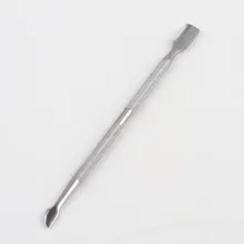 Модный стиль инструменты для макияжа цвет посеребренный нержавеющая сталь ногтей кутикулы Ложка Толкатель для удаления клипер Прямая поставка