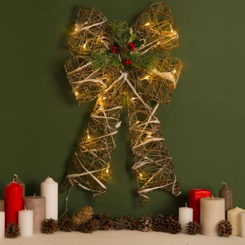 

The figure is layer. "Bow with cones" 7x35x60 cm, (3xAA not included), 50 LED, HEAT. WHITE 2315225