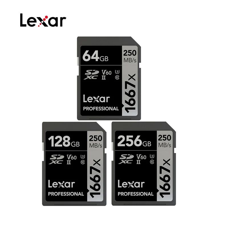 Lexar Professional 1667x PRO SDXC UHSII Card 64GB 128GB 256GB 250MB/S