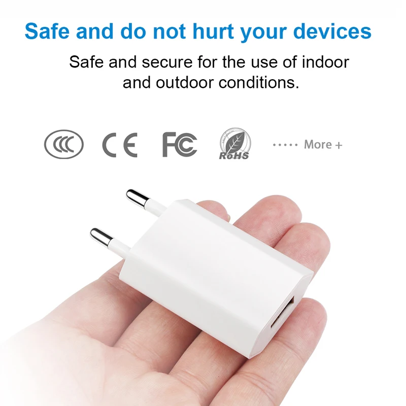 Высокое качество, европейская вилка, USB, AC, дорожное настенное зарядное устройство, адаптер питания для Apple iPhone 6, 6 S, 5, 5S, 4, 4S, 3GS