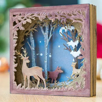 

Christmas Stag In The Woods Metal Cutting dies 2019 new Craft Dies for Embossing Photo Paper Card making Scrapbooking Decoration