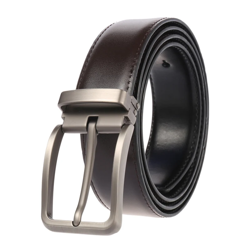 Silver buckle Brown Мужской кожаный ремень medyla, мужские ремни с пряжкой из натуральной коровьей кожи 130 см, высокое качество, мужской ремень s cinturones hombre - Цвет: Silver buckle Brown