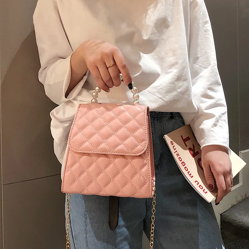 

Summer 2019 Korean version of Xiaoxiangfeng Ling Chain with one shoulder bag and foreign air handbag