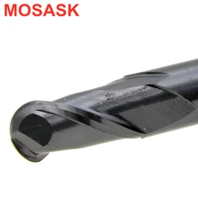 MOSASK 2 Flutes HRC45 Round Milling Cutter Solid CNC Tool Set 3mm 6mm Tungsten Carbide Bull
