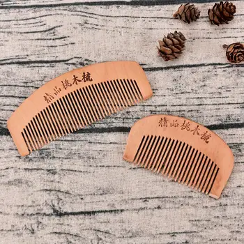 

1pcs Vintage Hair Brush S/L Pocket Comb Handmade Sandalwood Anti-Static For Hair Beard And Mustache Combs