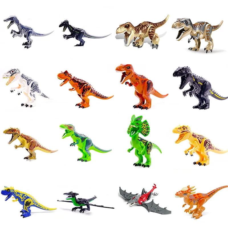 

New Jurassic World 2 Building Blocks Dinosaurs Figures Bricks Tyrannosaurus Rex Indominus Rex I-Rex Assemble Kids Toy