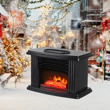 Warm Heater Mini Electric Fireplace Tabletop Portable Heater Space Heating Durable Room Heater with Remote Control Heater 난로