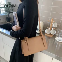 Корейская простая маленькая сумка с клапаном с двойной пряжкой на ремне через плечо, женская сумка через плечо, кожаная одноцветная Повседневная сумка-мессенджер