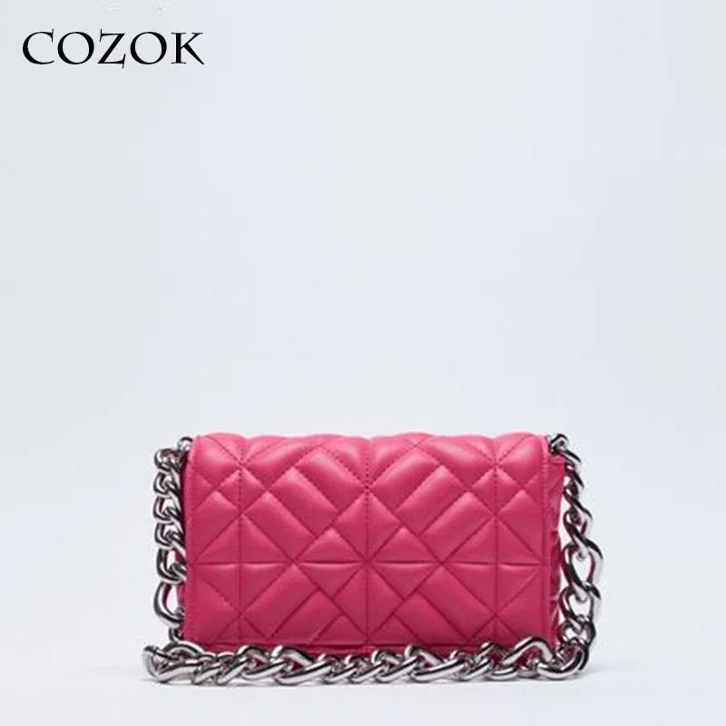 Soft Gold Metal Chain Pu Leather Armpit Retro Shoulder Small Square Bag Top Quality Luxury Brand Crossbody Bag for Woman 2021