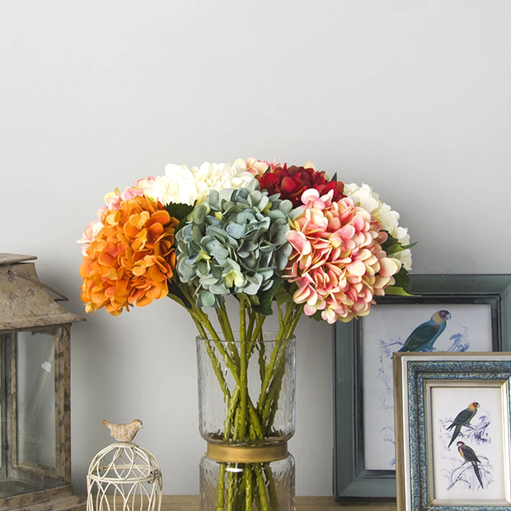 No Fading Bride Durable Artificial Flower Table Home Wedding Hydrangea Desktop Bouquet Living Room Decorative Retro Style