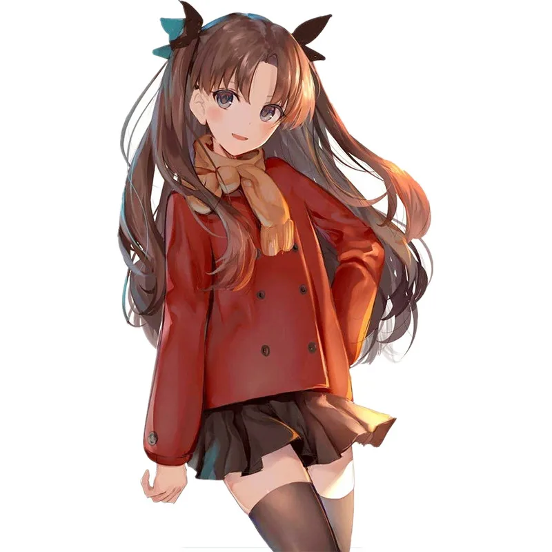 Super Sexy Car Styling Cute Beauty Cartoon Tohsaka Rin Waifu Anime JDM Window Decal Fate Stay Night Vinyl Girl  Car Stickers